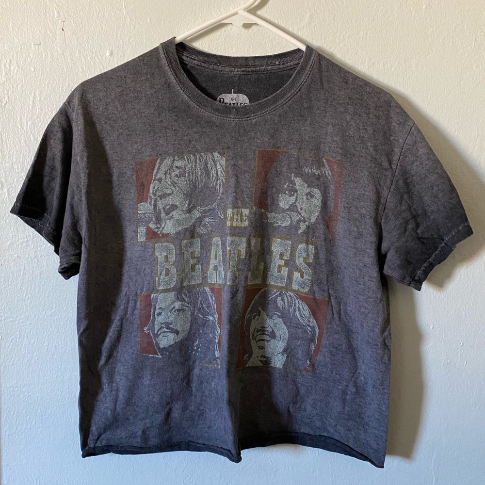 The Beatles Gray crop top